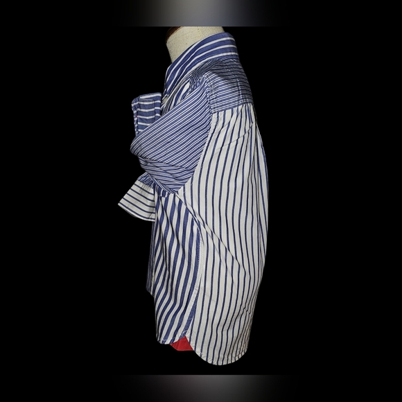 Mini Boden Toddler Boys Blue White Striped Button Shirt Cotton Top Sz 2-3Y - Picture 5 of 13